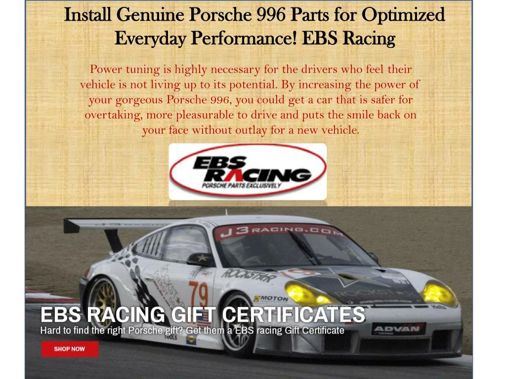 install genuine porsche 996 parts for optimized