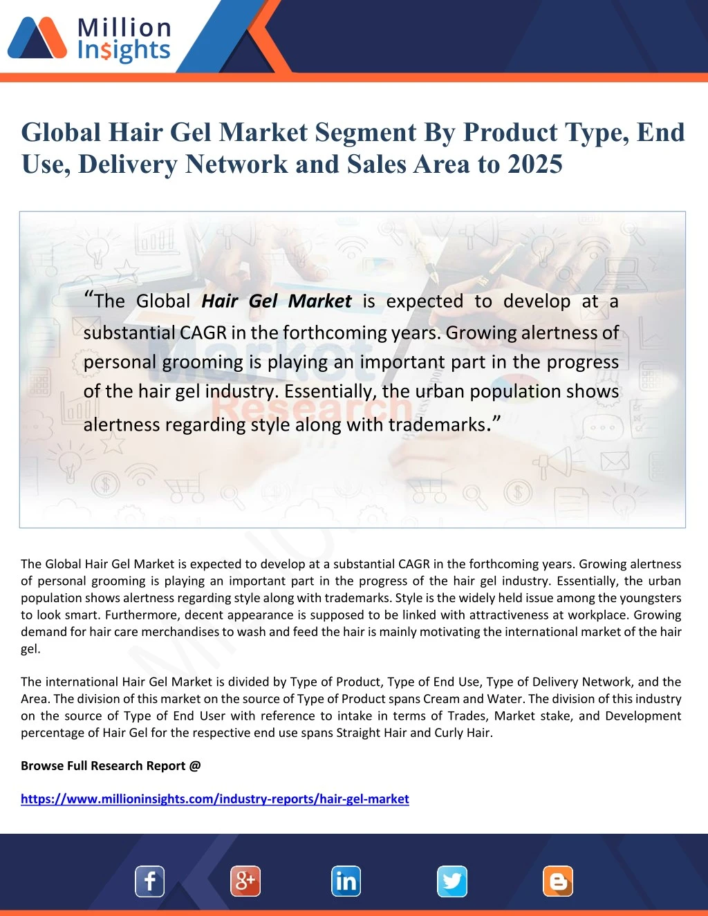 global hair gel market segment by product type