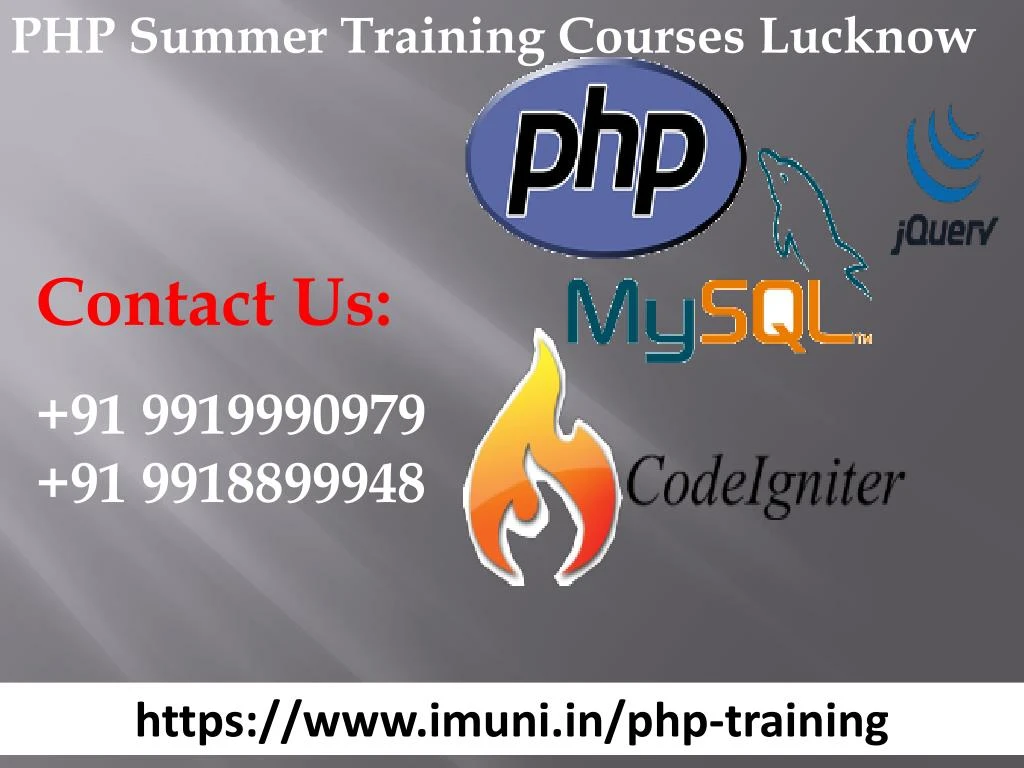 php summer training courses lucknow