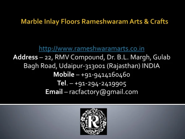 Marble Inlay Floors Rameshwaram Arts & Crafts