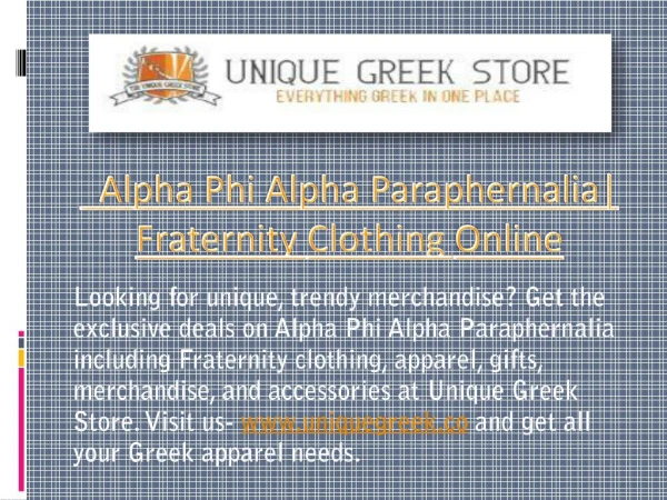 Alpha Phi Alpha Paraphernalia | Fraternity Clothing Online