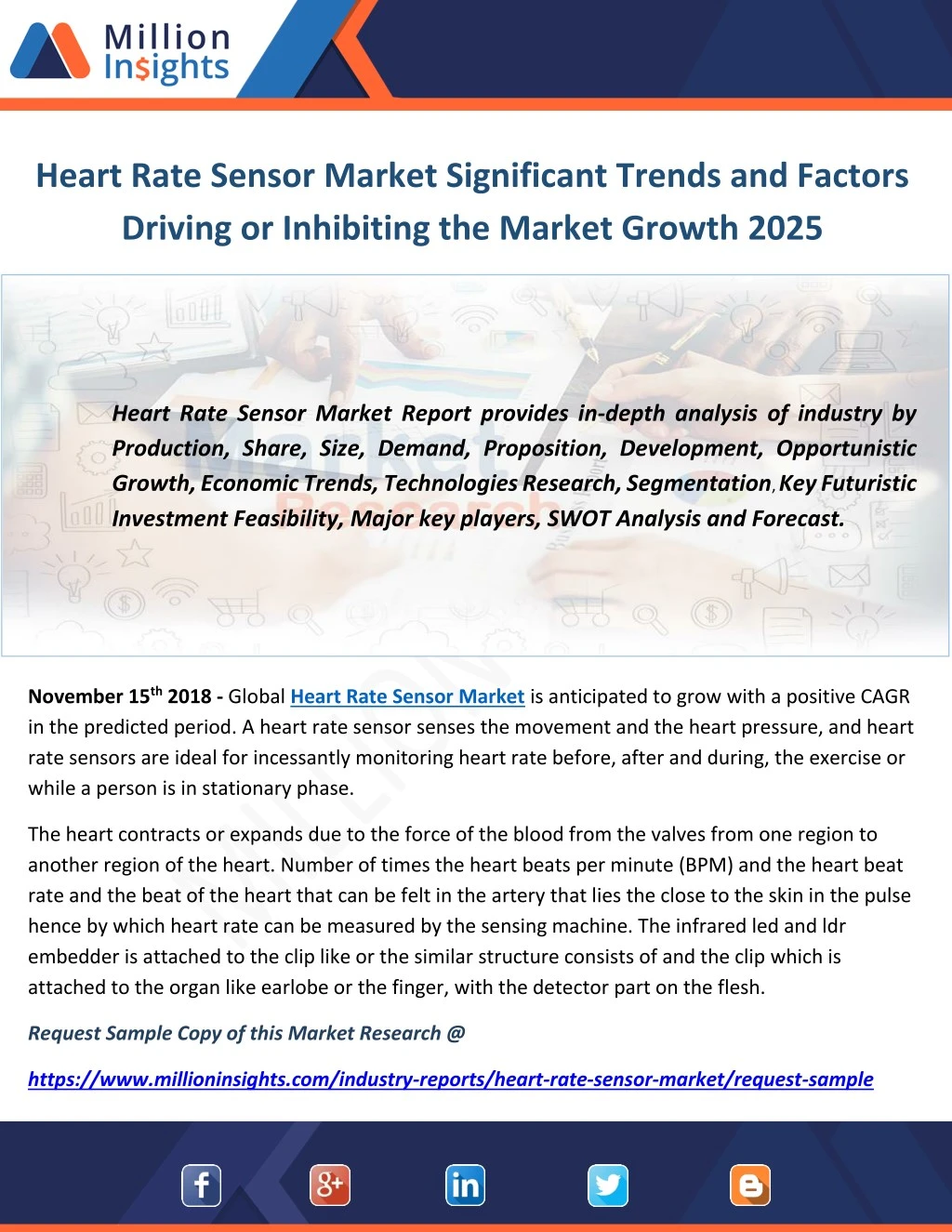 heart rate sensor market significant trends