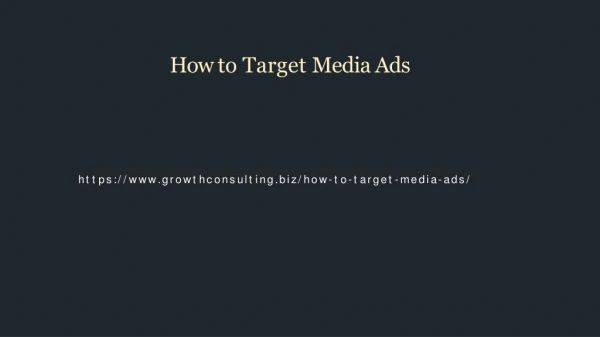 How to Target Media Ads