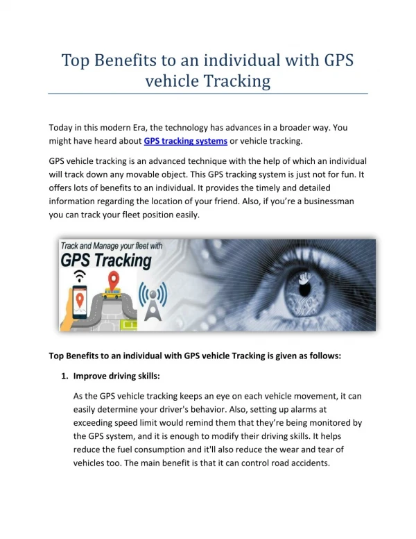 GPS Vehicle Tracking System Dubai