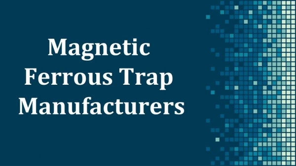 Magnetic Ferrous Trap Manufacturers