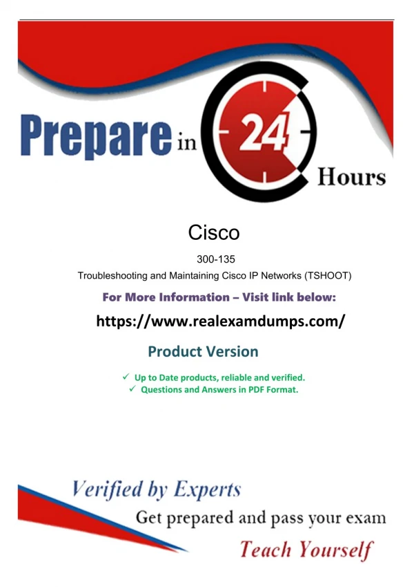 Prepare Cisco 300-135 Exam with Real Exam Questions – Cisco 300-135 Braindumps