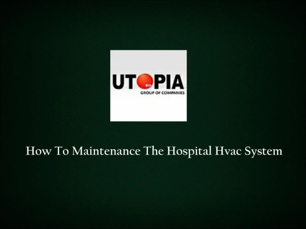 Hospital Hvac Equipments