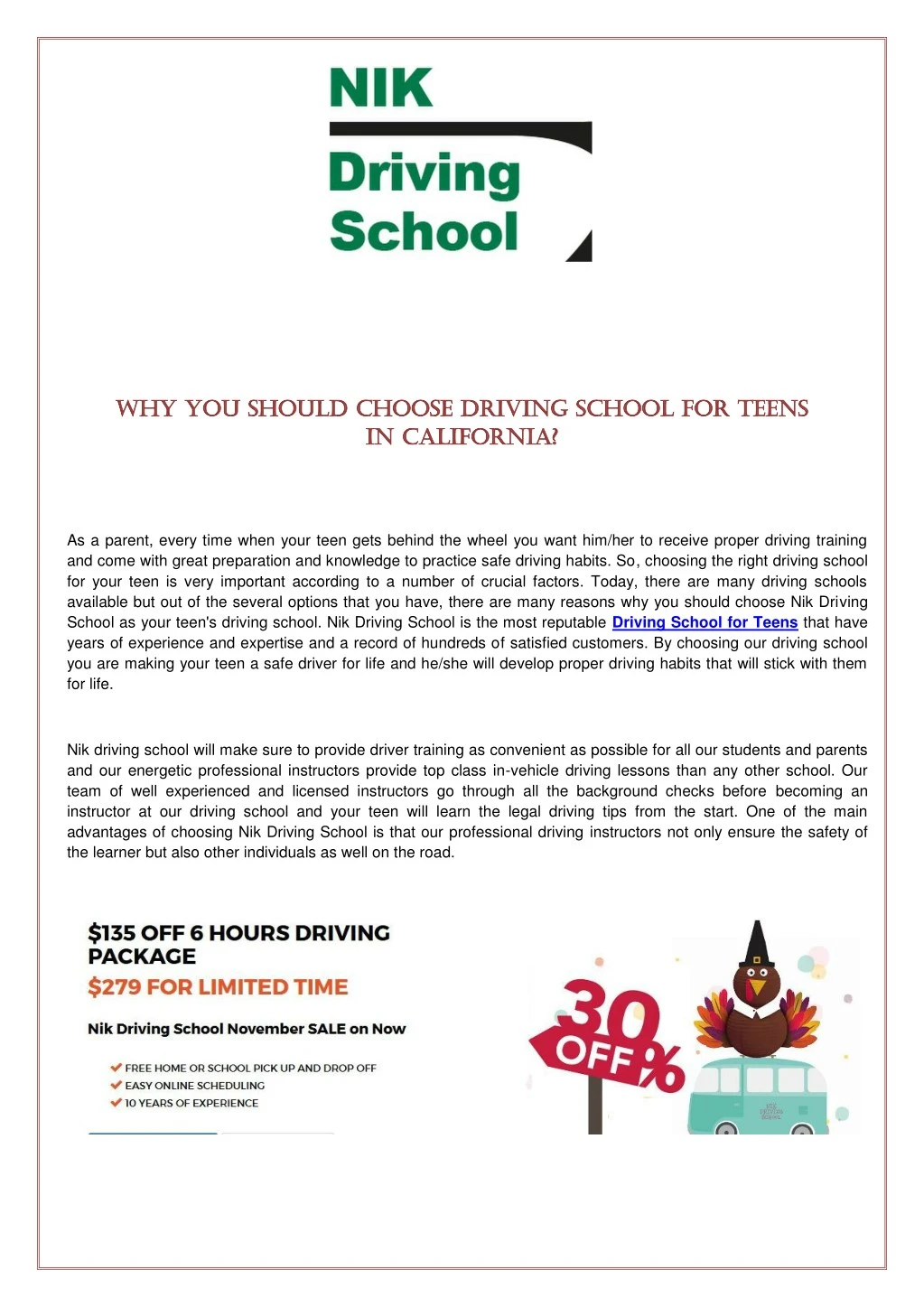 why you should choose driving school for teens