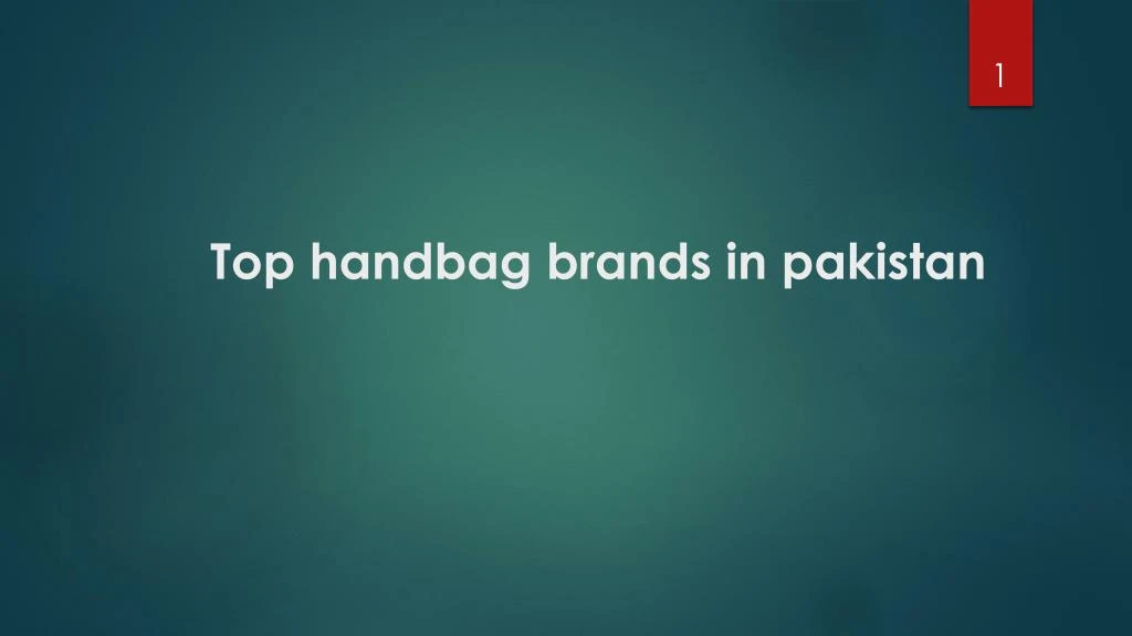 top handbag brands in pakistan