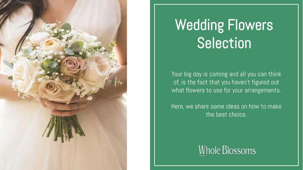 wedding flowers selection