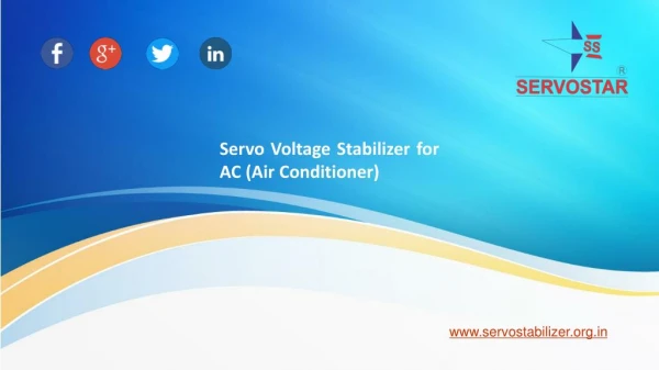 Servo Voltage Stabilizer for AC (Air Conditioner) - Servo Star