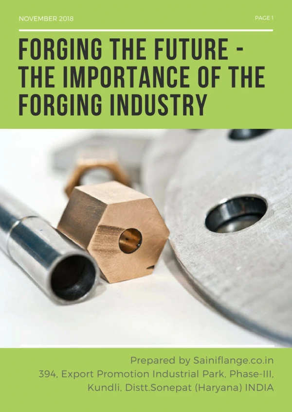 Forging the Future - The Importance of the Forging Industry