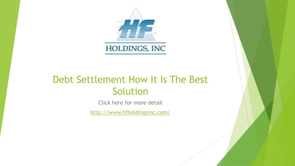 debt settlement how it is the best solution