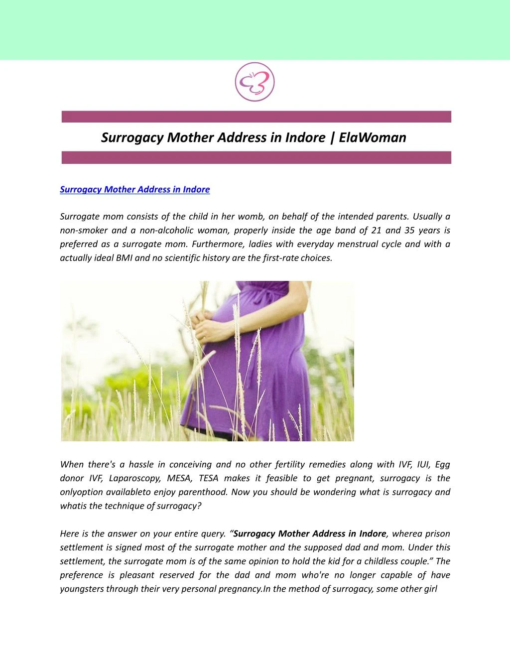 surrogacy mother address in indore elawoman