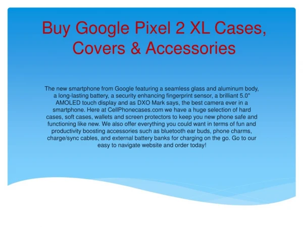 Buy Google Pixel 2 XL Cases, Covers & Accessories