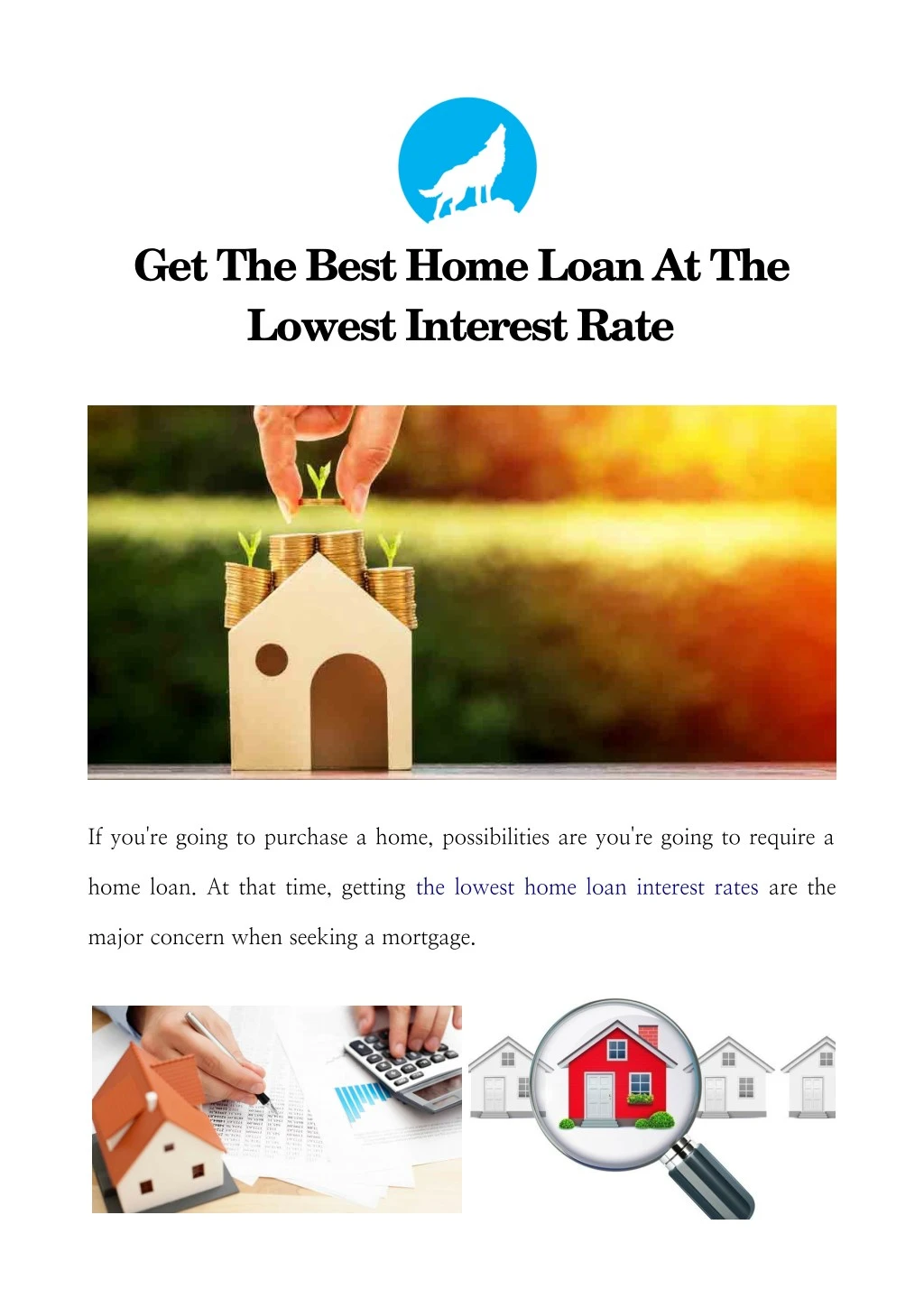 get the best home loan at the lowest interest rate