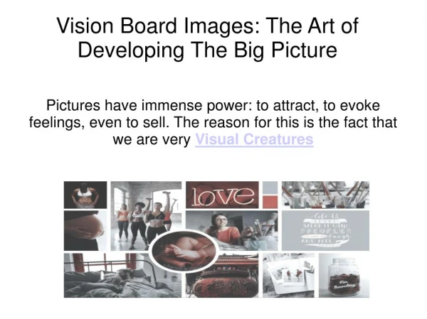 Vision Board Images: The Art of Developing The Big Picture