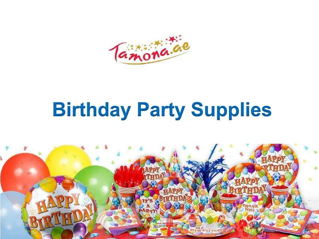 birthday party supplies