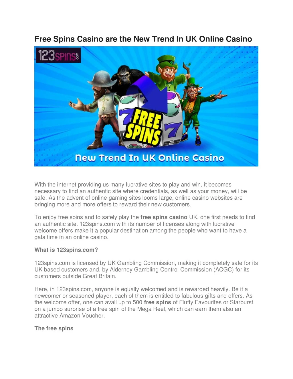 free spins casino are the new trend in uk online