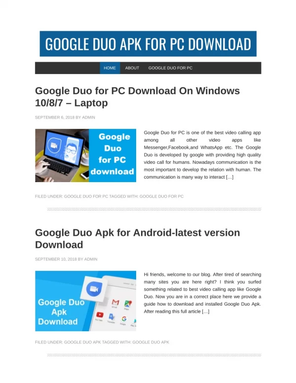 Google Duo for PC Downlaod
