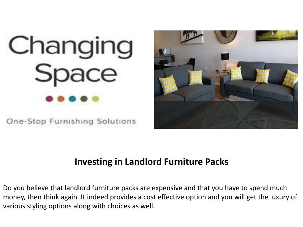 investing in landlord furniture packs