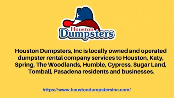 Dumpster Rental Houston