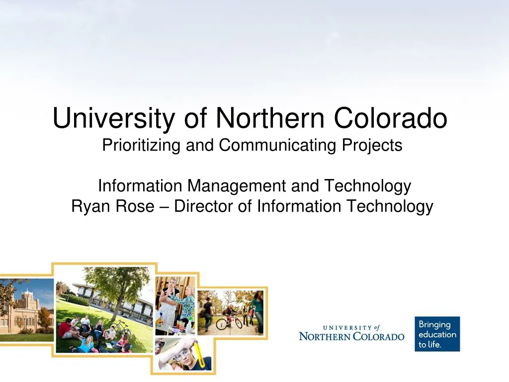 university of northern colorado prioritizing
