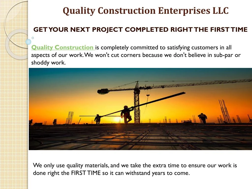 quality construction enterprises llc