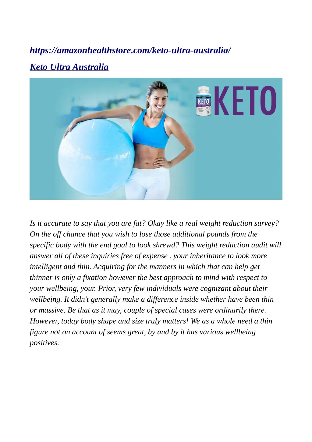 https amazonhealthstore com keto ultra australia