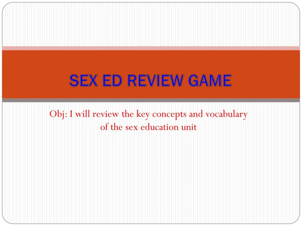 sex ed review game
