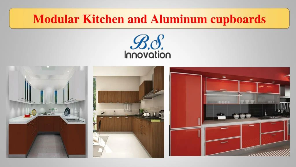 modular kitchen and aluminum cupboards