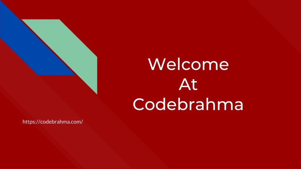 welcome at codebrahma