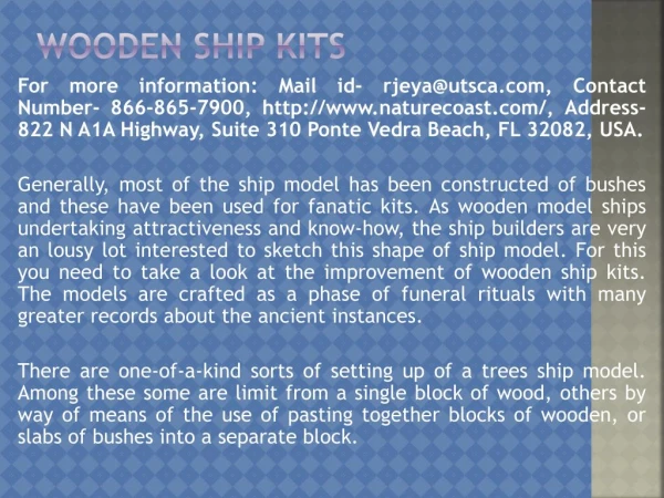 Wooden ship kits