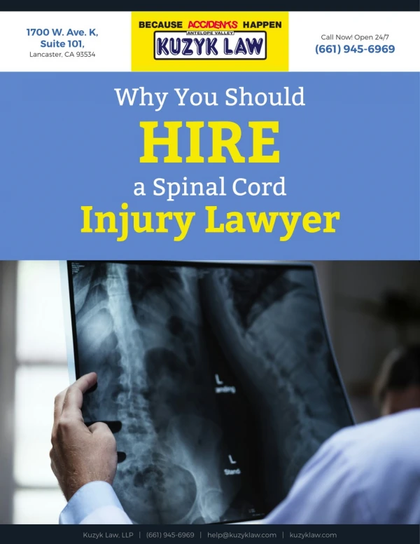 Why You Should Hire a Spinal Cord Injury Lawyer