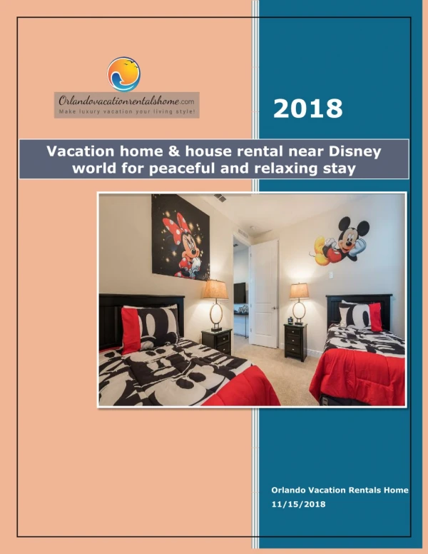 Vacation home & house rental near Disney world for peaceful and relaxing stay