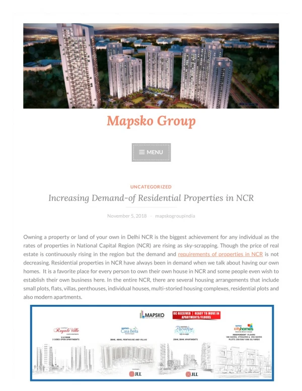 Increasing Demand-of Residential Properties in NCR