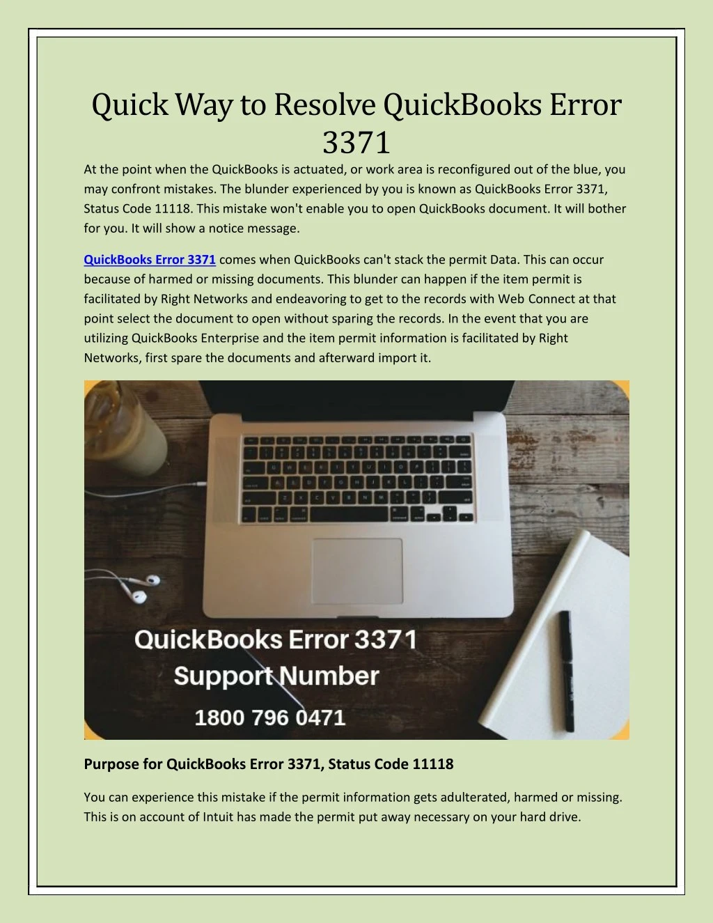 quick way to resolve quickbooks error 3371