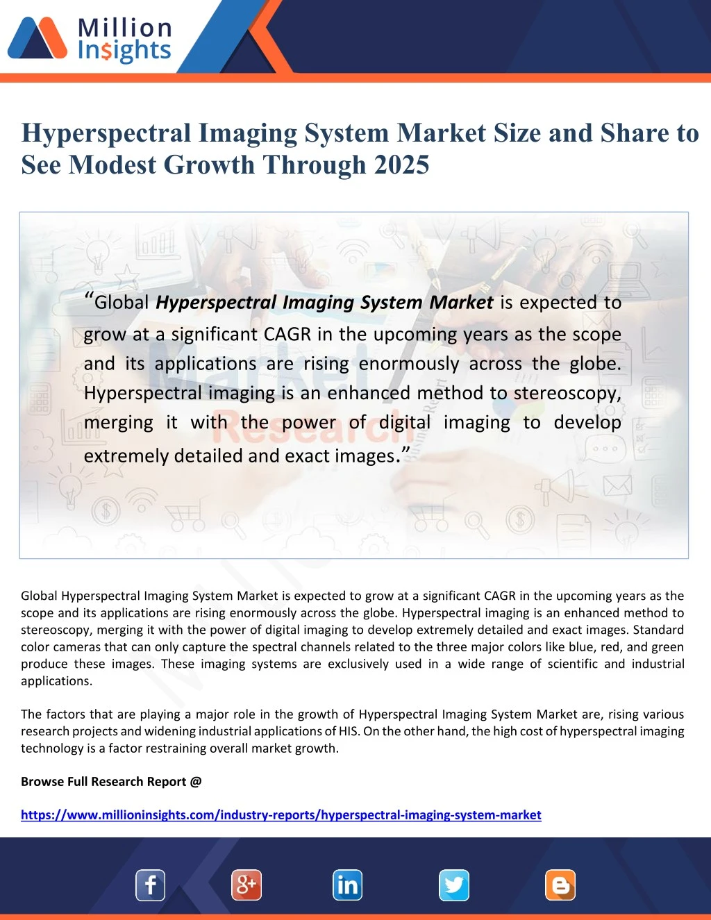 hyperspectral imaging system market size