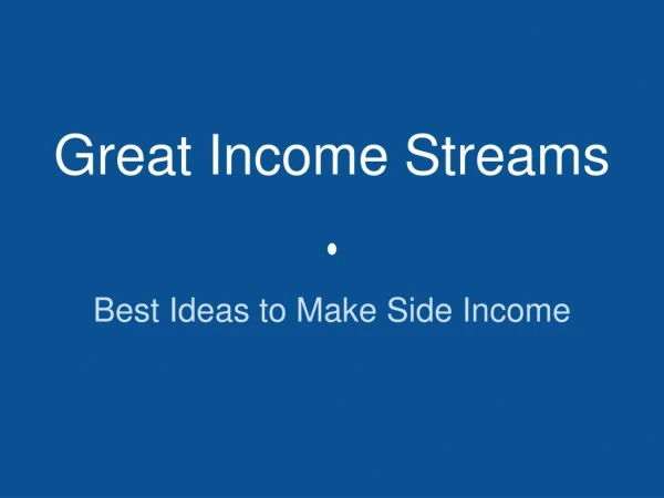Side Income Ideas