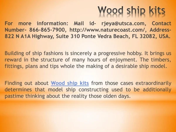 Wood ship kits
