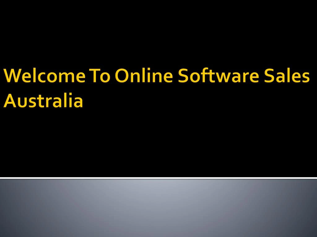 welcome to o nline software sales australia