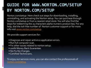 norton setup | norton.com/setup - slide 1