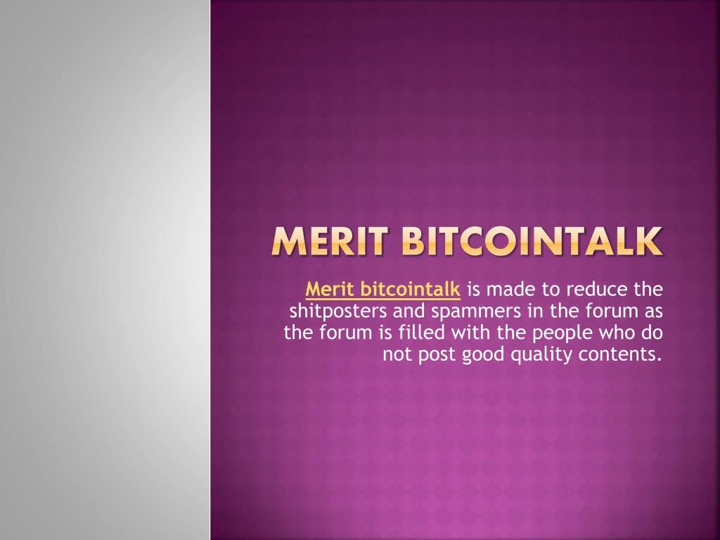 merit bitcointalk