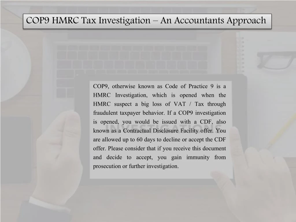 cop9 hmrc tax investigation an accountants