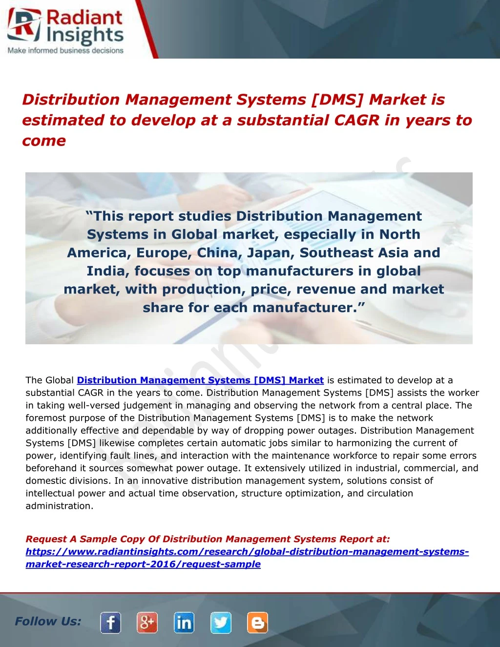 distribution management systems dms market