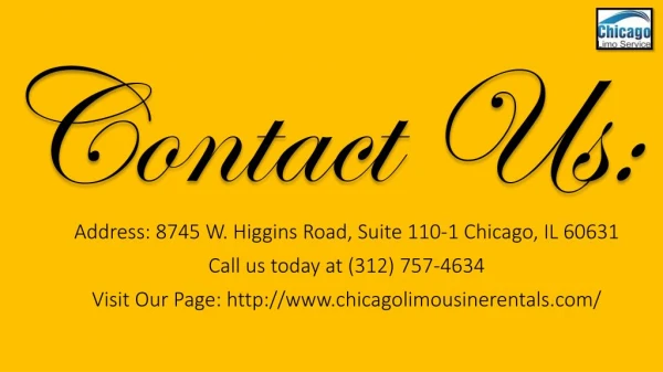 A Chicago Limousine Rentals Company Is Perfect for That Next Company Picnic