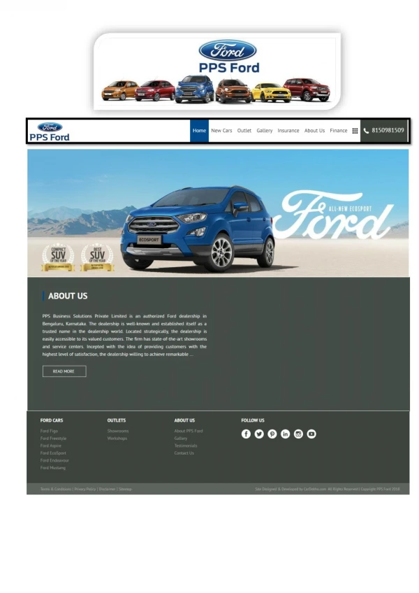 About Us | PPS Ford | Ford Dealers in Bangalore