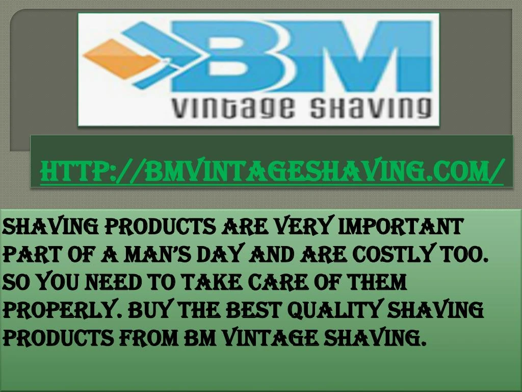 shaving products are very important part