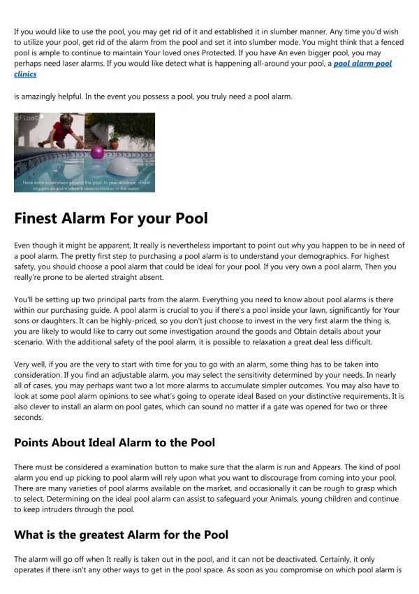 Protect Your Family With The Best Pool Alarm