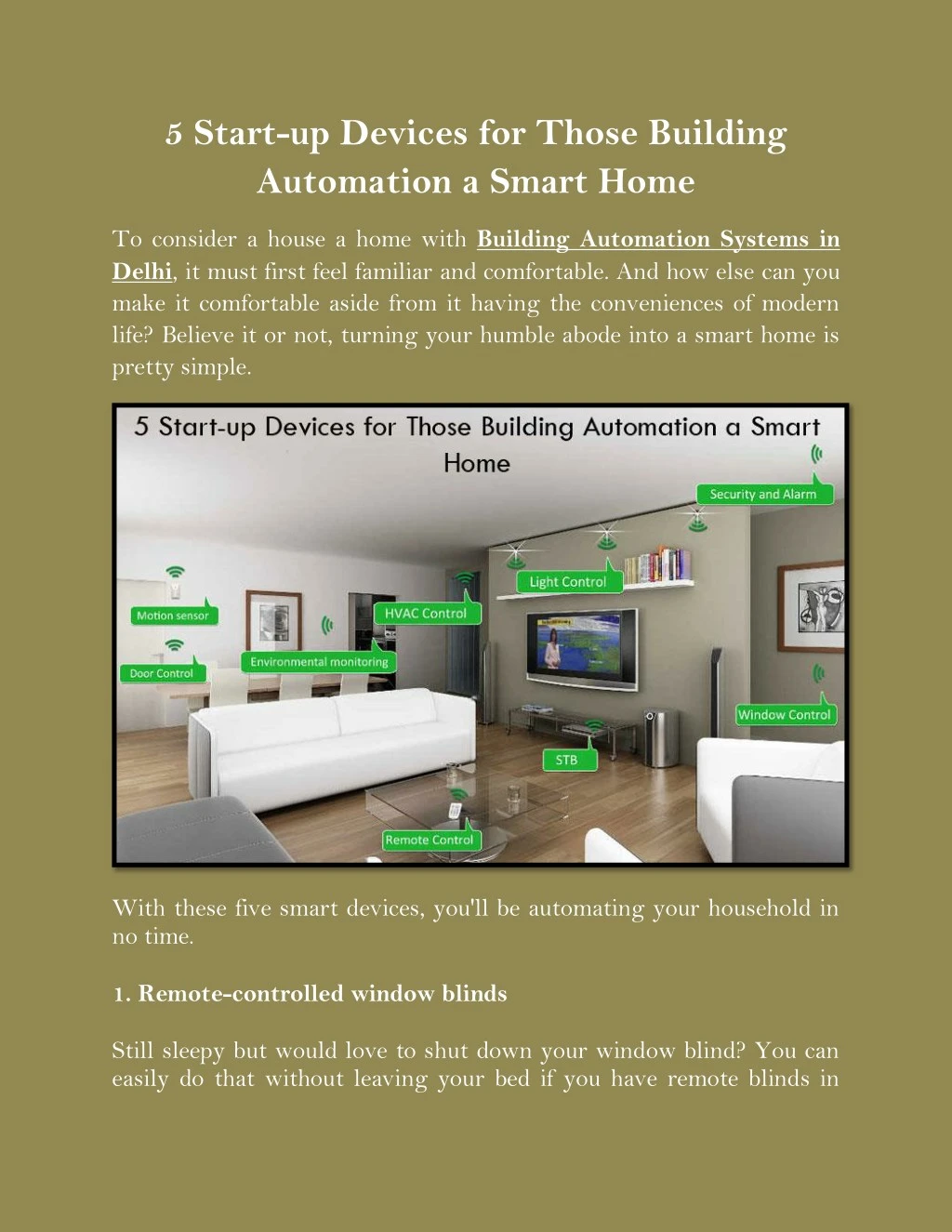 5 start up devices for those building automation